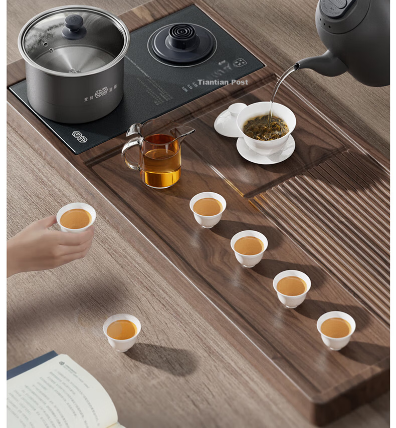 K·KOU Pure Titanium Fully Automatic Double Bottom Water Supply Electric Kettle Tea Table Boiling Kettle Integrated Insulated Electric Kettle Boiling Tea Heater TC018 12