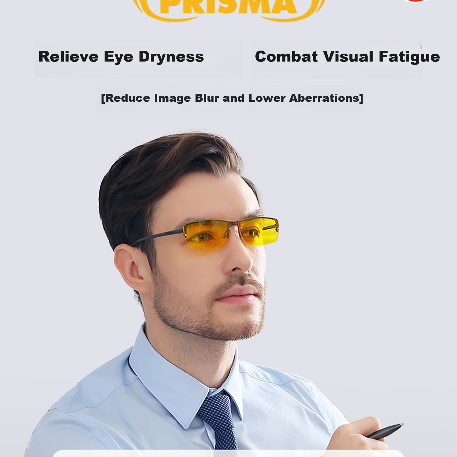 Prisma German Brand Blue Light Blocking Glasses Anti-Fatigue Radiation Protection Eyewear for Phone and Computer P1704 4