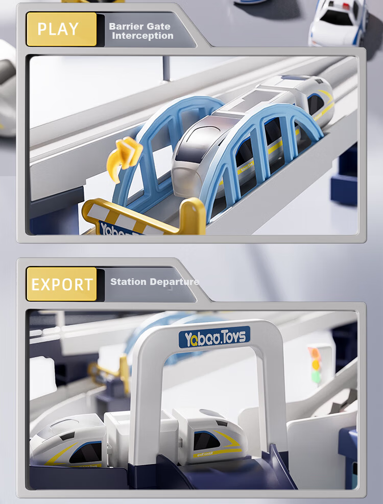 AoZhiJia Children's Toy 3-6 Years Boys June 1st Gift Track Car Educational Electric Train Adventure Parking Lot 6