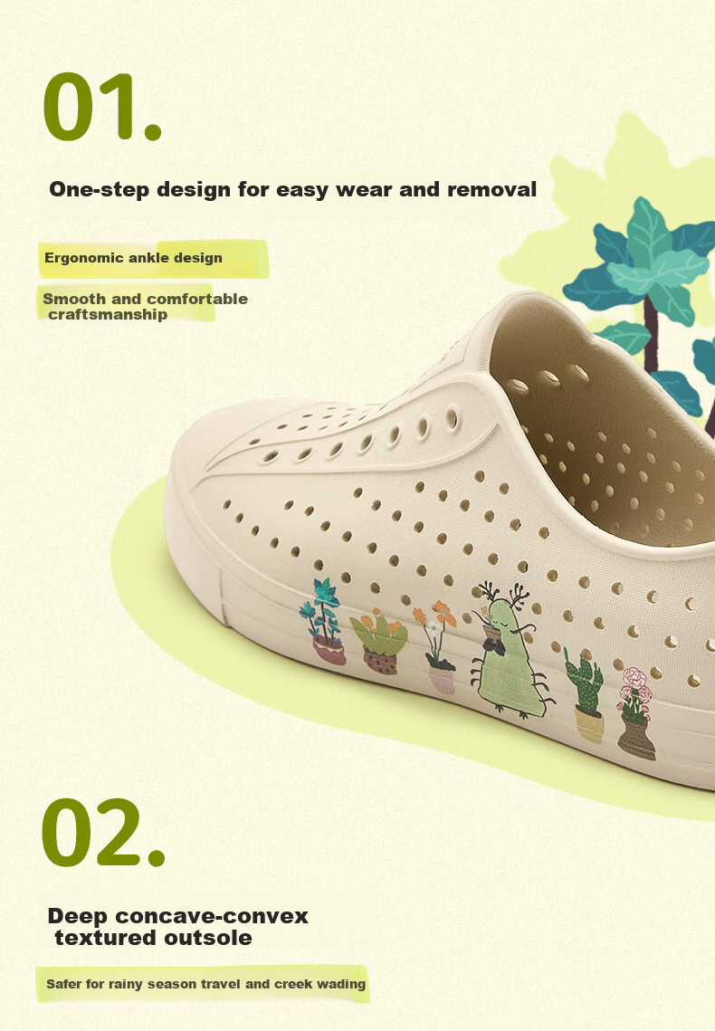 Native Women's Guardian Spirit Series Summer New Beach Sandals Off-White | Gardener | Guardian Spirit Size 42 7
