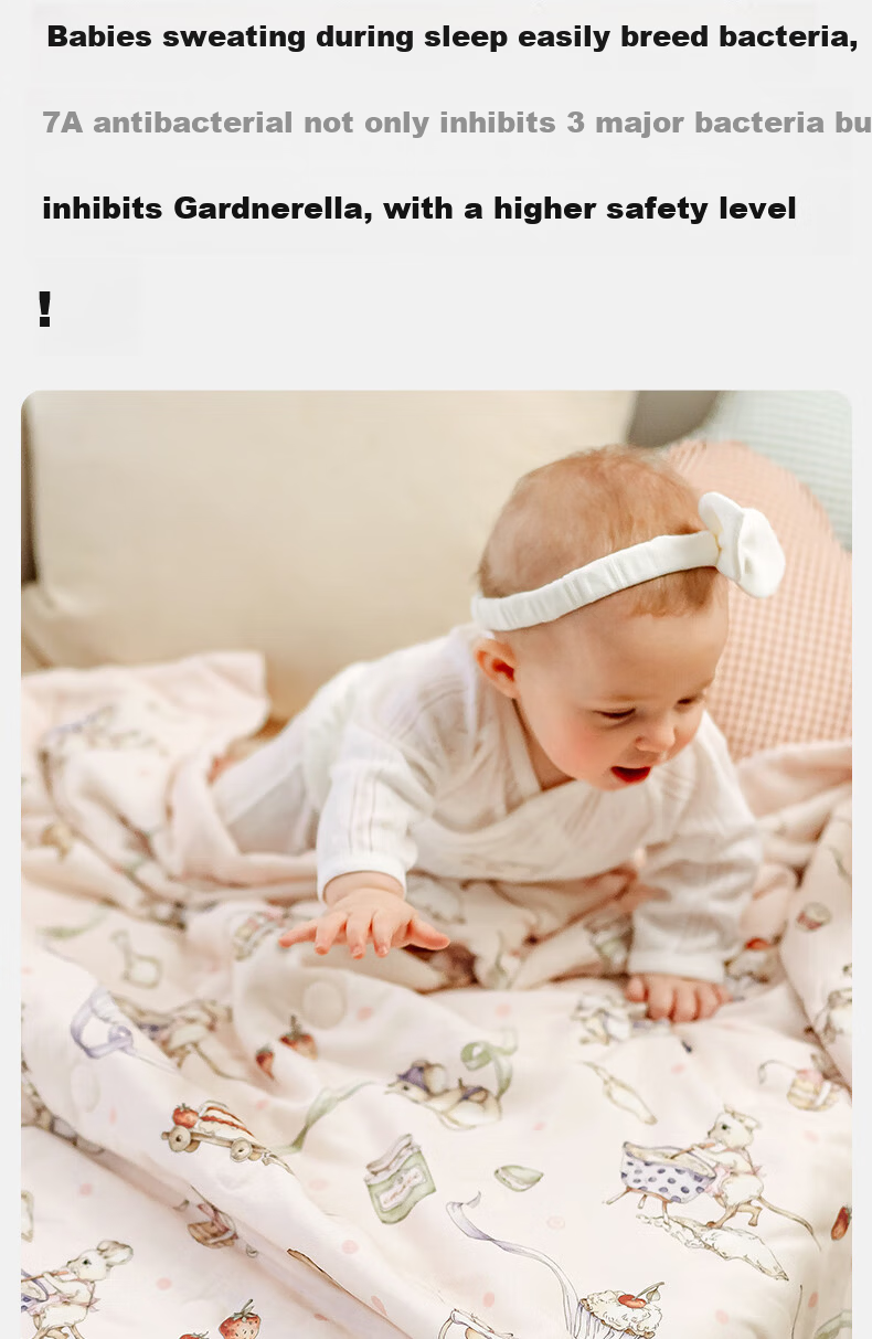EMXEE Baby Summer Cool Quilt, Children's Blanket for All Seasons, Gauze Blanket for Newborns, Air Conditioning Quilt, Kindergarten Blanket, 120*140cm 10