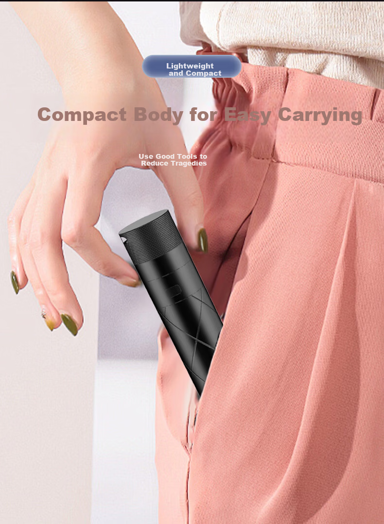 MIXOUT Portable Self-Defense Flashlight Outdoor Fire Starter Anti-Dog Anti-Wolf Personal Safety Flashlight 10