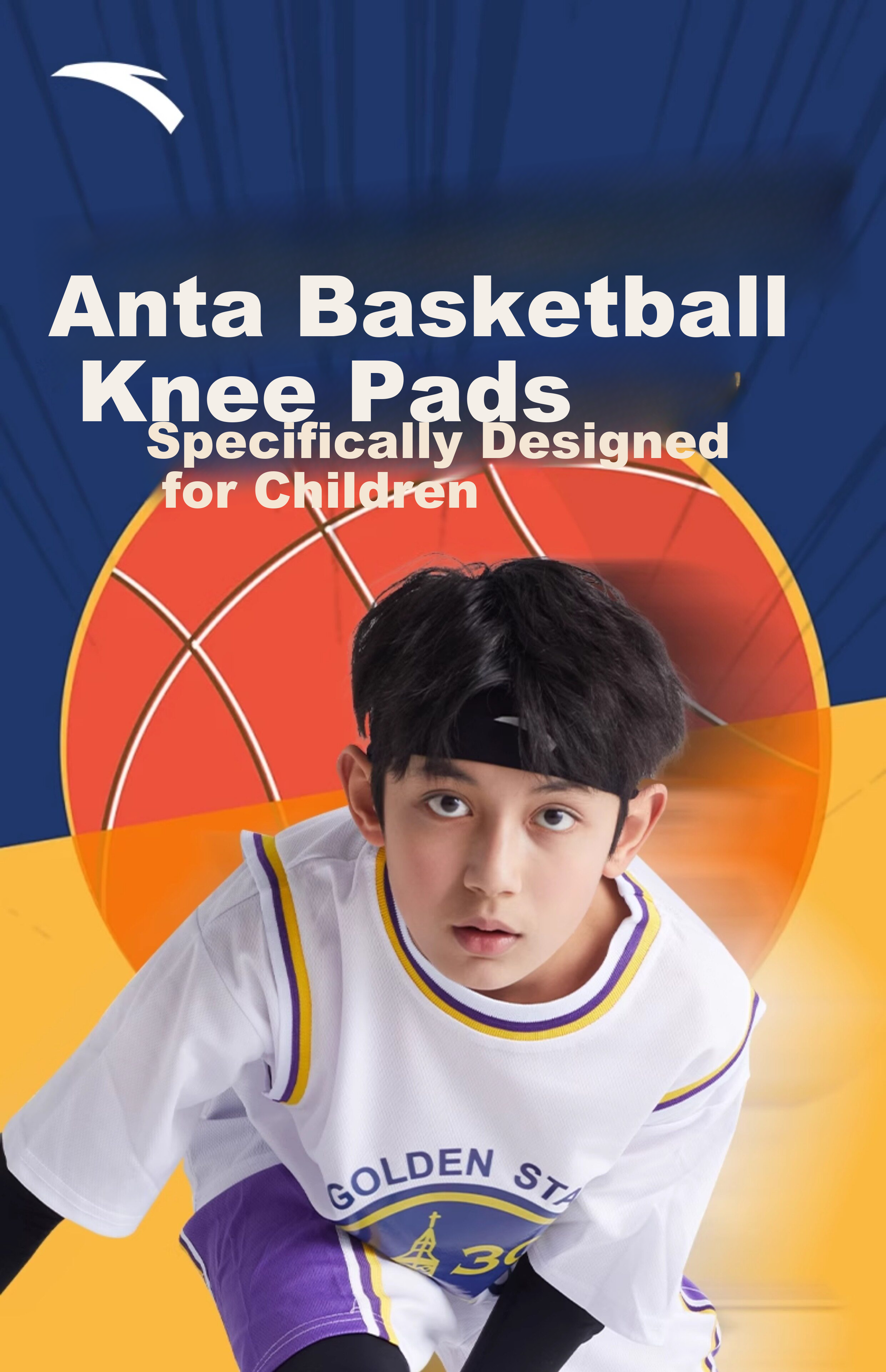 Anta Kids Honeycomb Knee Pads Basketball Protective Sports Collision Youth Professional Knee Sleeves Running Elbow Guards Equipment XS 1