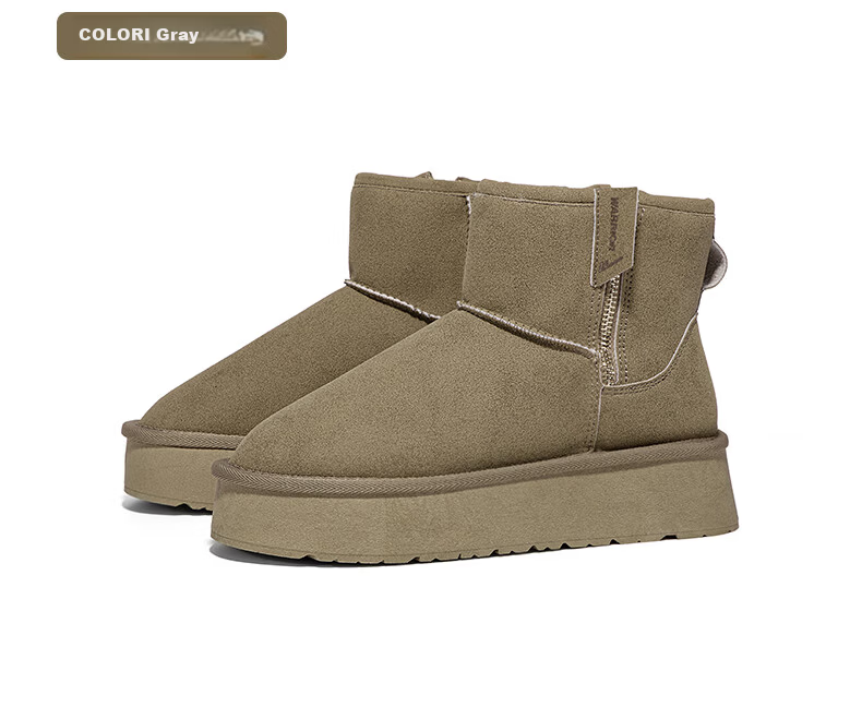 Warrior Official Women's Snow Boots 2025 Winter New Plush Thickened Warm Cotton Shoes Brown Size 36 15