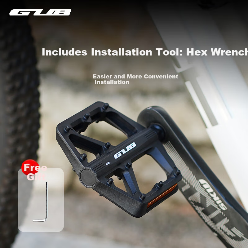 GUB Bicycle Pedals Dual DU Road Mountain Bike Non-Slip Cycling Accessories Parts