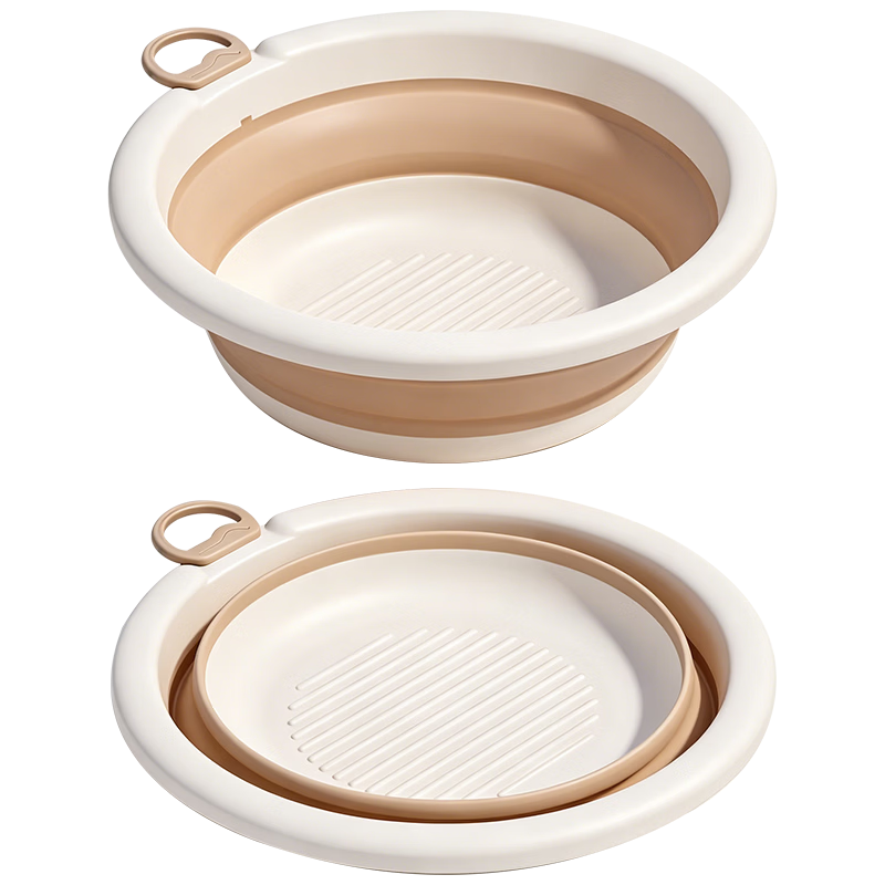 MR Extra Large Foldable Basin 44.5CM Portable Collapsible Face Washing Laundry Vegetable Washing Foot Soaking Basin for Travel Dormitory