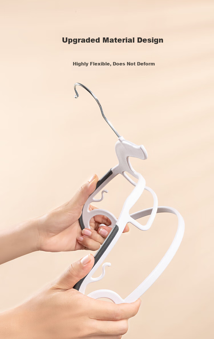 ZUO ZHUAN JIAO Wide Shoulder Drying Rack, Extra Wide Non-Marking, Dual-Use for Wet And Dry Clothes, Non-Slip Thickened Clothes Hanger Stand 3