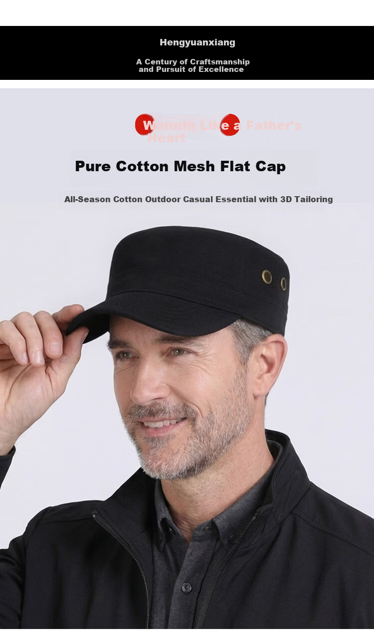 Hengyuanxiang Men's Autumn Winter Fleece Lined Warm Baseball Cap for Middle-aged and Elderly, New Year Birthday Gift for Dad 1