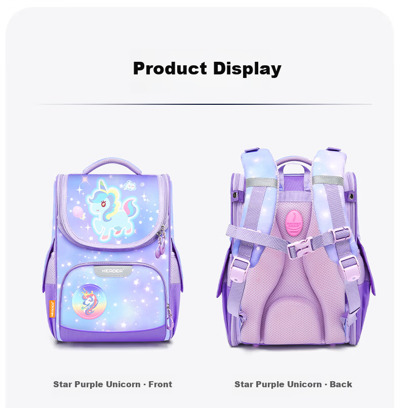 Herder Kids School Backpack 2025 New Model Grade 1-3 Cloud Sensing Spine Protection Ultra-Lightweight Unisex Shoulder Bag 12