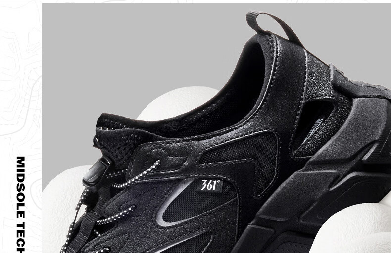 361° Men's Summer Sports Sandals Outdoor Beach Casual Soft Sole Water Hiking Shoes 672626766-3 18
