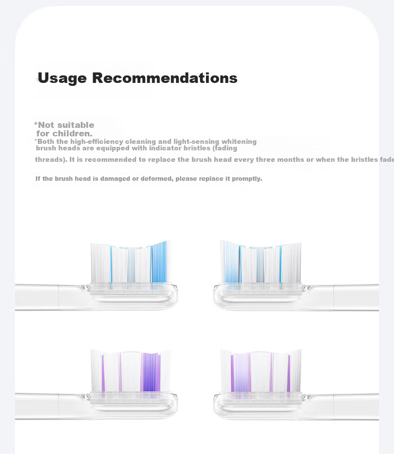 LAIFEN Electric Toothbrush Official Mini Brush Heads 3-Pack Comfortable Cleaning Edition Birthday Gift 6