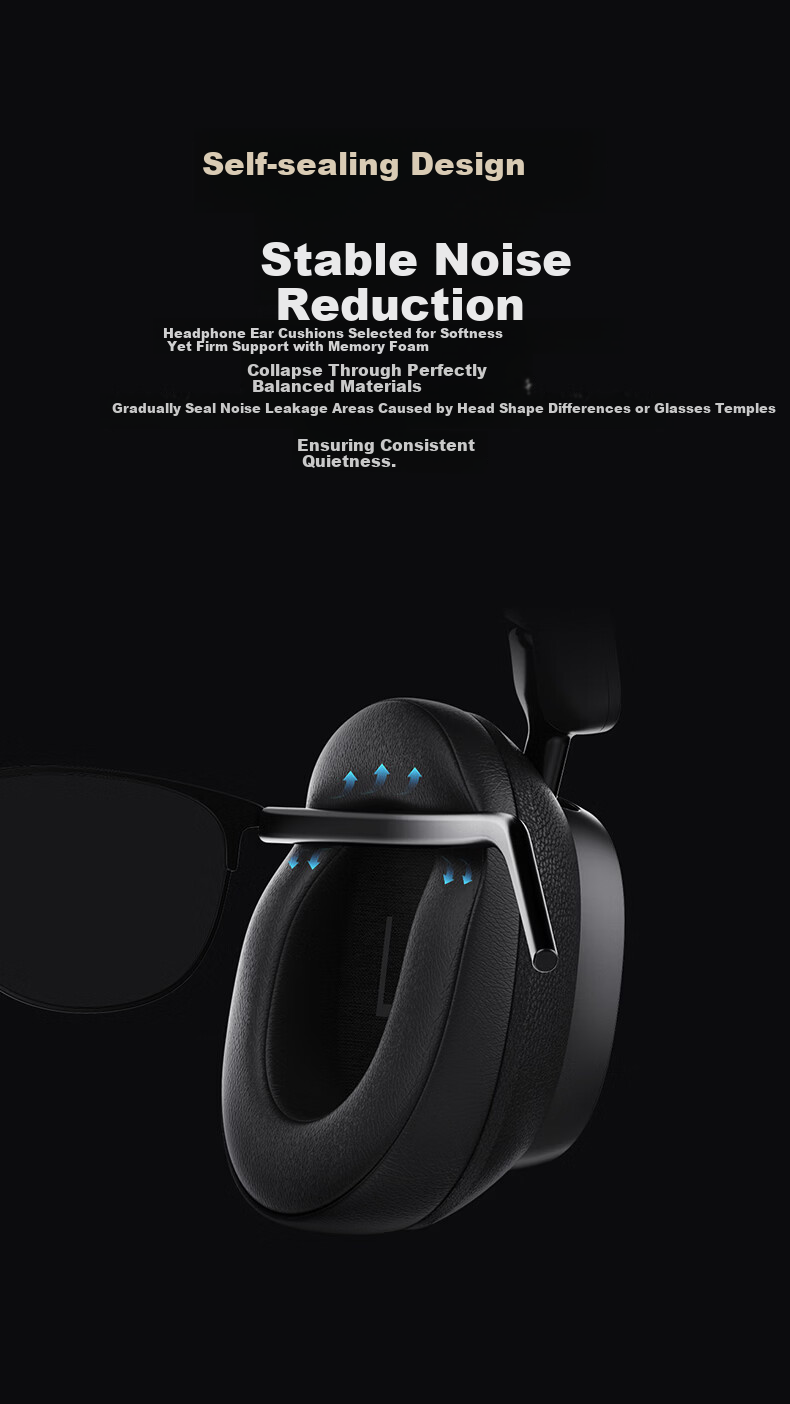 Honor Choice Over-Ear Noise Cancelling Headphones 2 Professional Gaming Mode Wireless Bluetooth Dual Gold Certification Camellia Gold 7