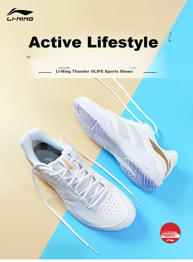 LI-NING Thunder 2 LITE Unisex Badminton Shoes Training Support Stable Sports Sneakers 2