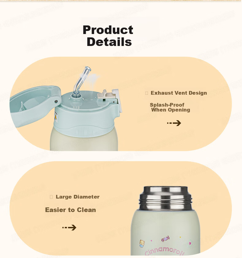 THERMOS Kuromi Children's Insulated Straw Cup, Kindergarten 316L Elementary School Student Water Bottle, 350ml Purple 9