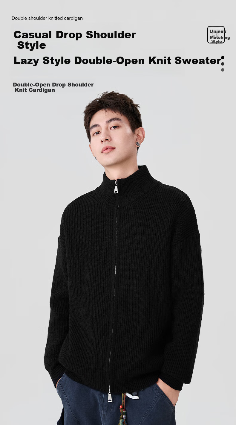 Baleno S&K Series Men's Knit Sweater Autumn Winter Thickened Simple Casual Warm Jacket Daily Versatile Loose Outerwear 2