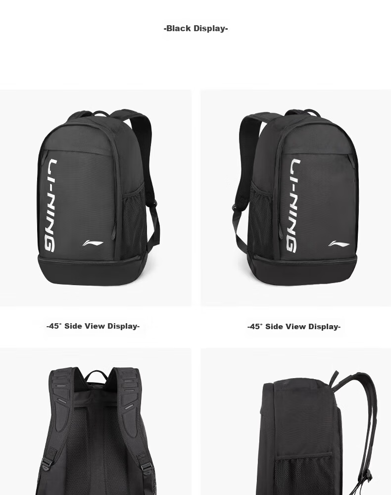LI-NING Backpack Large Capacity Casual Travel Laptop Bag for Men Women Middle High School and College Students Sports Bag 14