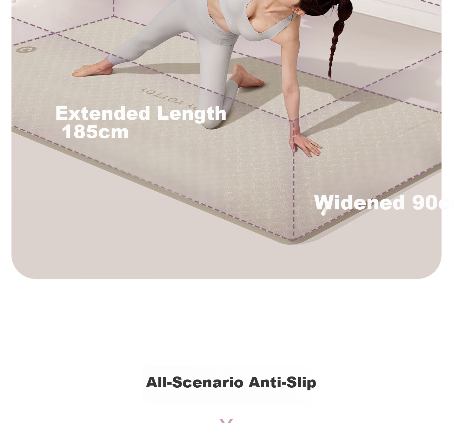 Yottoy Antibacterial Yoga Mat for Women and Pregnant Women, Thickened Shock-Absorbing Silent Non-Slip Fitness Exercise Mat for Home Use 4