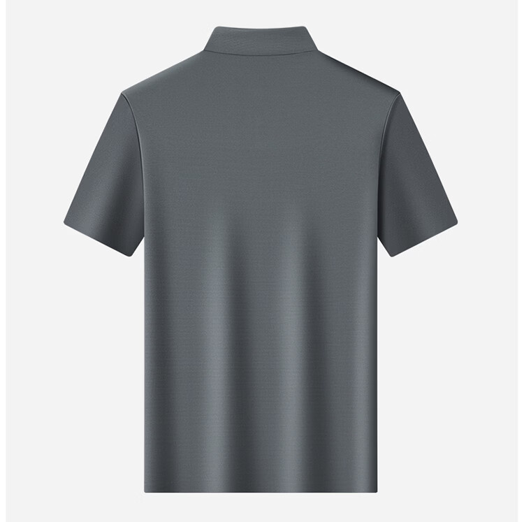 Edenbo Men's Short Sleeve Polo Shirt Modal Mulberry Silk Casual Top Dark Gray 170/88A (L) 21