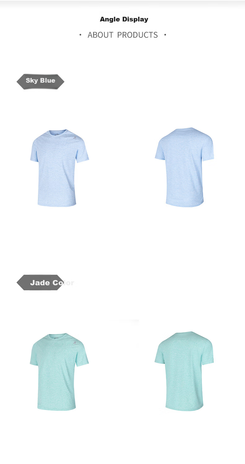 361° Men's T-Shirt Spring Summer New Sports Running Quick-Dry Loose Outdoor Reflective Short Sleeve Top 652622101-4 34