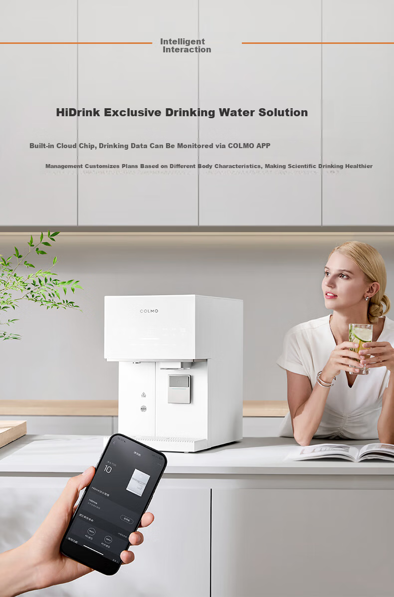 COLMO Water Purifier Polaris Little Ice Diamond Hot and Cold Integrated Ice Cube Heating Water Purifier Household Desktop No Installation Instant Heating CWHOTB-C11 9