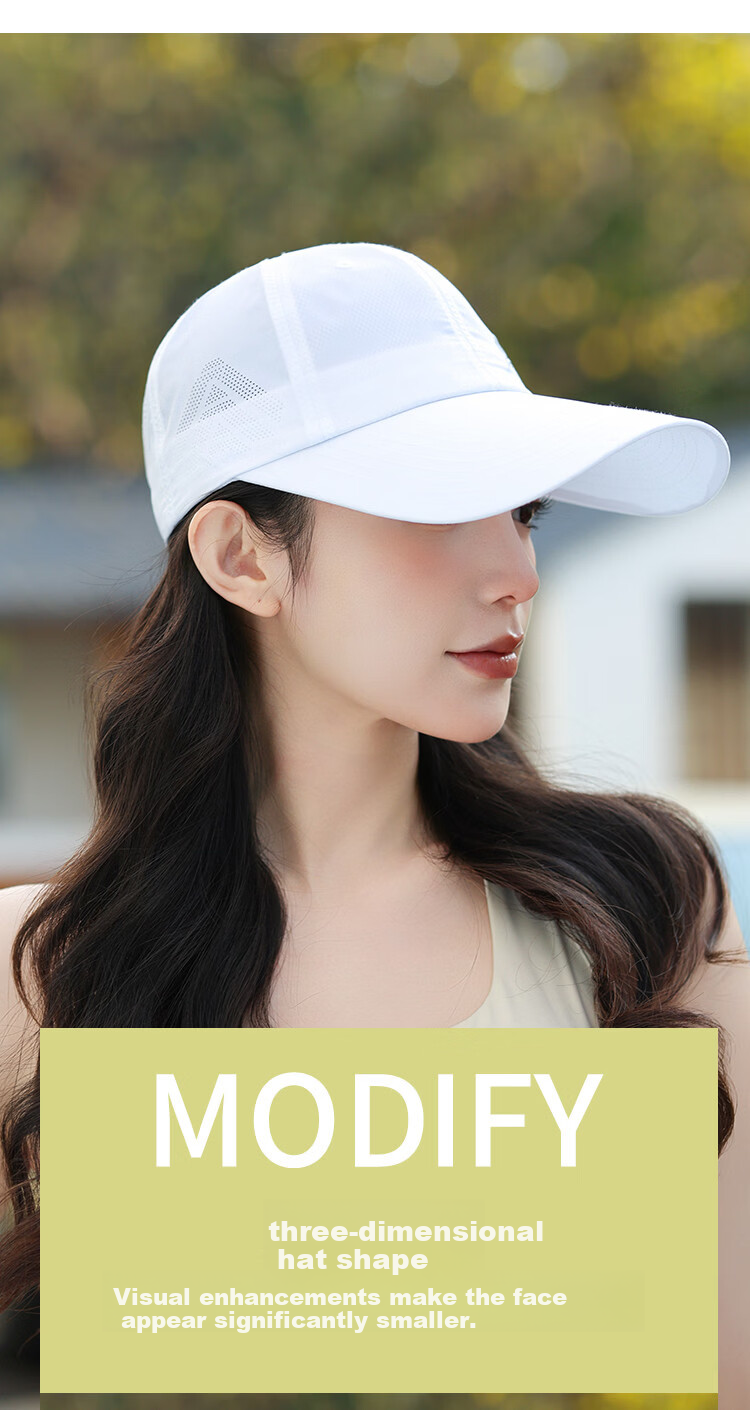 Miiow Women's Ultra-Thin Summer Mesh Breathable Sunshade Baseball Cap Outdoor Sports Hat White 19