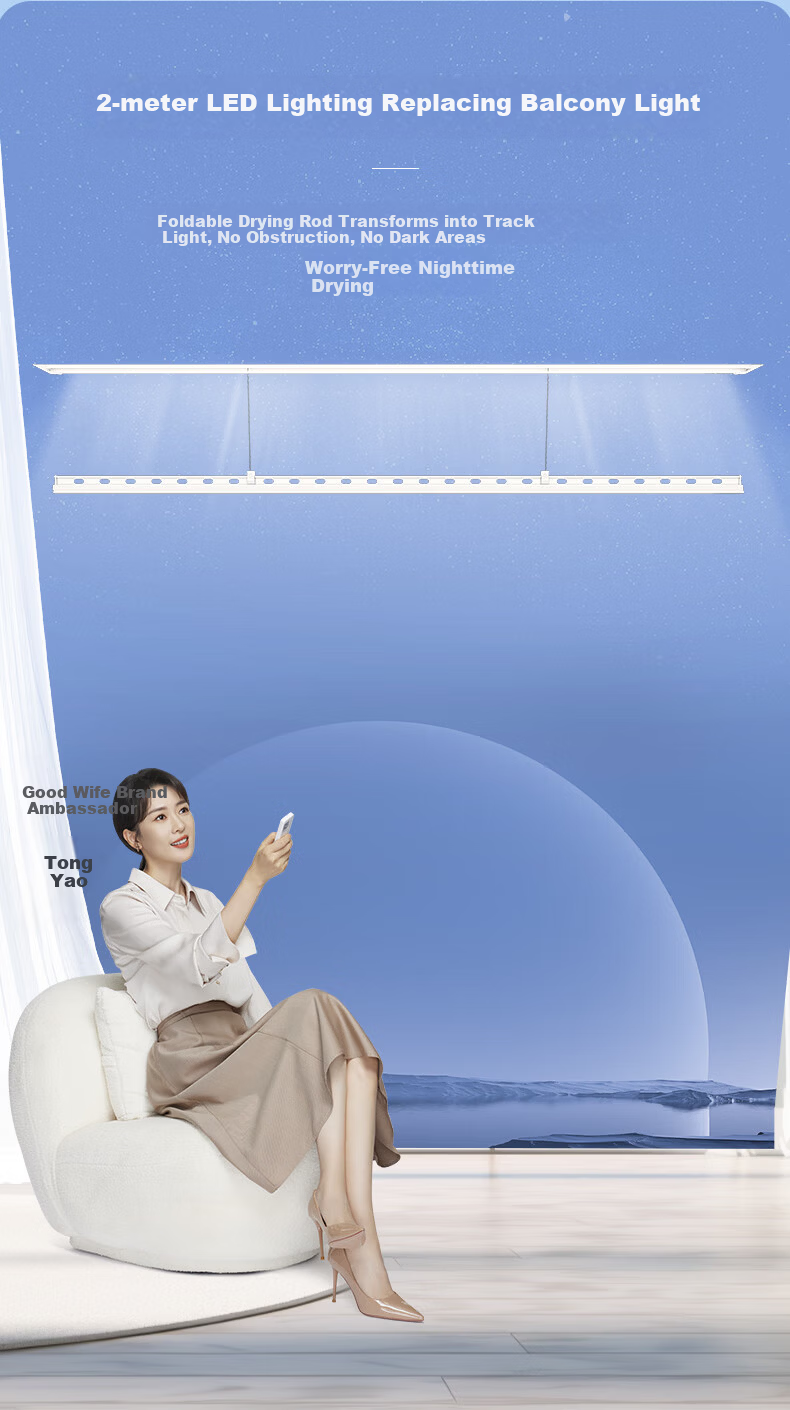 Hotata Electric Clothes Drying Rack Hidden Lift Balcony Fully Concealed Embedded Smart Clothes Dryer S10 with National Subsidy 8