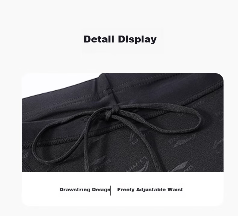LI-NING Men's Swim Trunks Swimwear Anti-Embarrassment Hot Spring Surfing Training Comfortable High Elasticity Two-Piece Set 312 Boxer Briefs 3XL 8