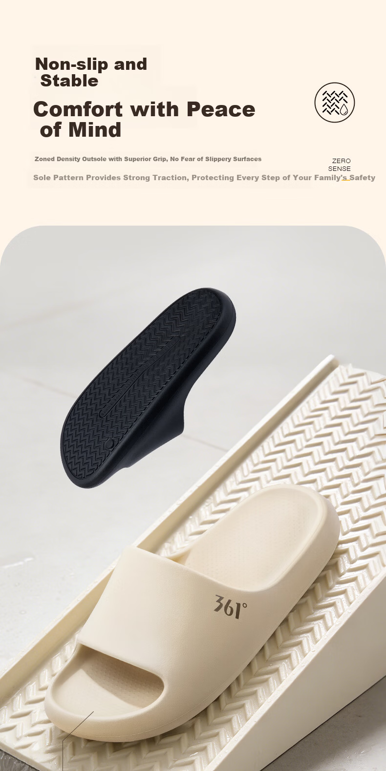 361° Lingyun Women's Slippers 2026 Summer New Outdoor Wearable One-strap Thick-soled Soft Elastic Casual Home Sandals 6