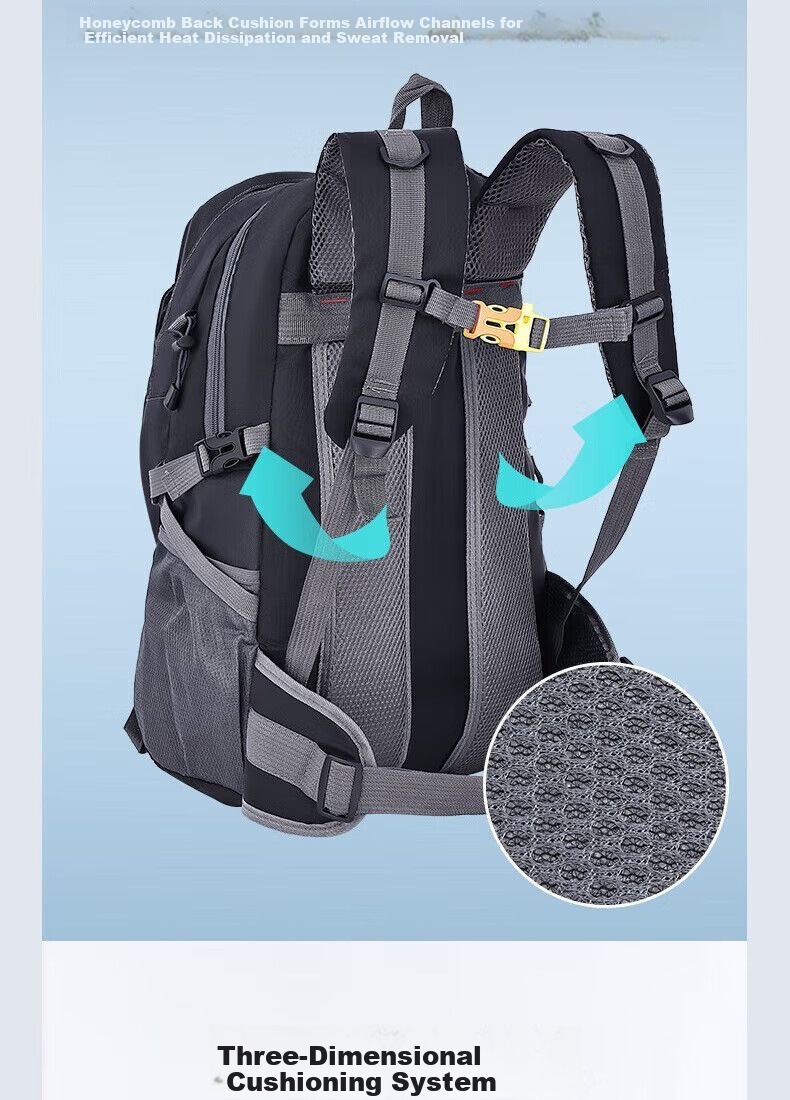 JEEP Outdoor Hiking Backpack Professional Multifunctional Sports Bag Large Capacity Lightweight Water-Resistant Travel Bag for Men 4
