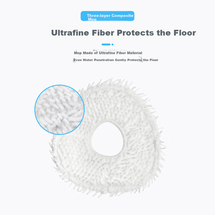 Shuangwei Replacement Mop Cloth for Yunji J3/J4/J4 Lite/J5/Xiaoyao 001/Xiaoyao 001 Pure/J5/R10 Robot Vacuum Cleaner Accessories YJ-J3J4 Mop Cloth 2
