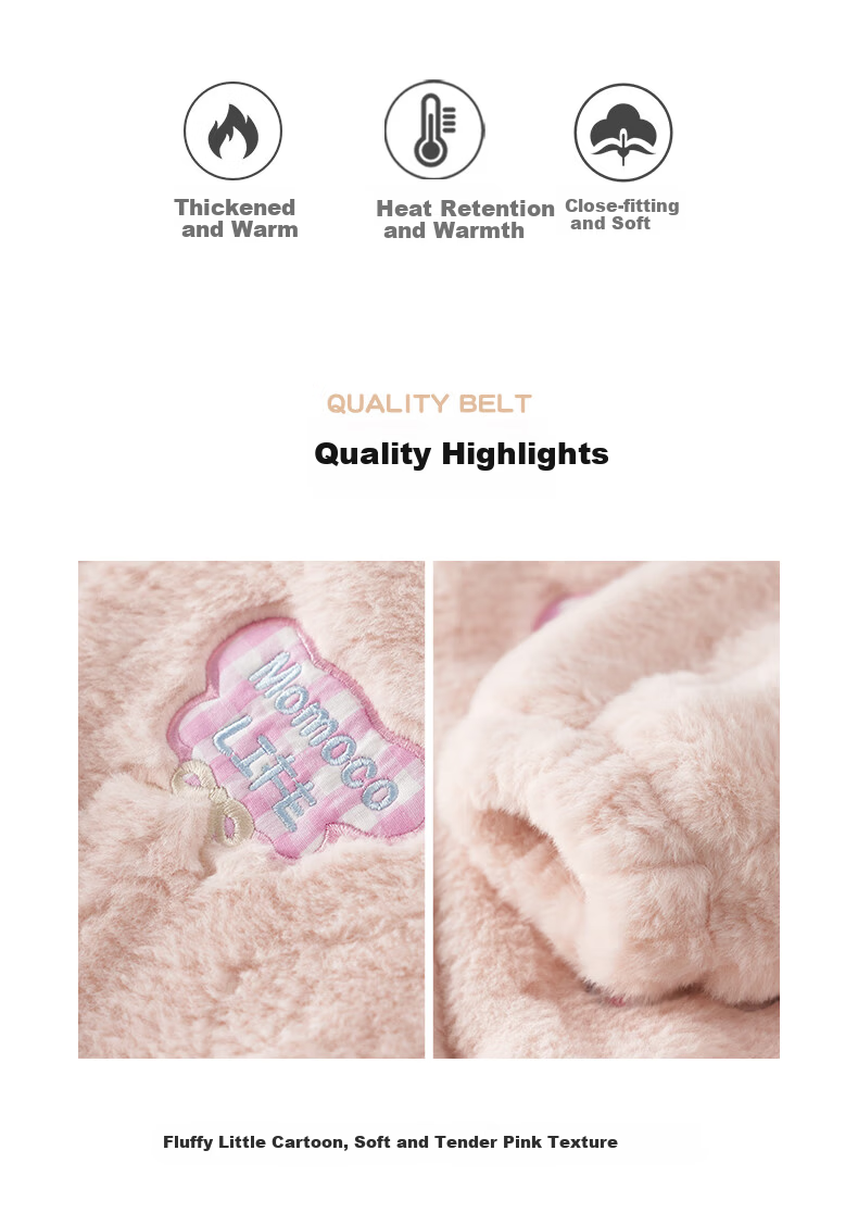 MOMOCO Kids Girls Winter Coat 2025 Korean Style Cute Furry Jacket Pink Size 105 2