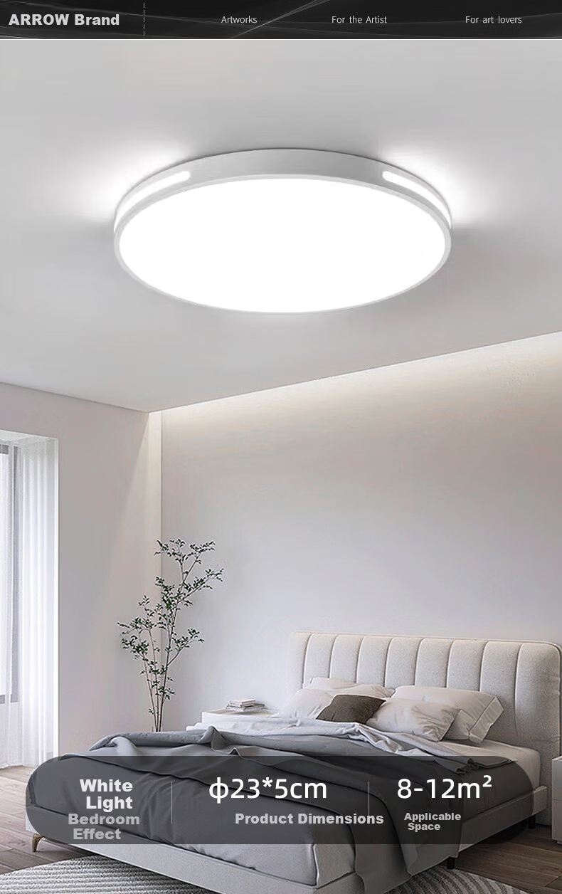 ARROW Brand Ceiling Light LED Fixture for Bedroom, Living Room, Study Room, Thin Style Bedroom Lamp 5
