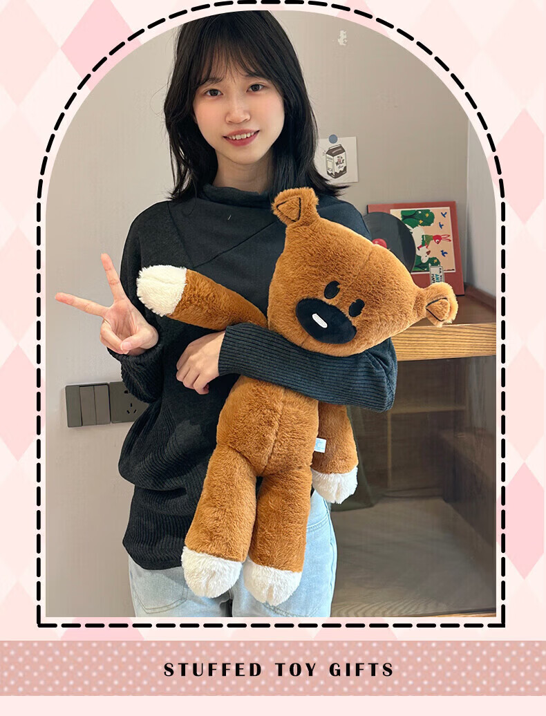 MAILE KID Mr. Bean Little Teddy Bear Plush Pillow Sleeping Stuffed Toy Gift for Girls Unique Premium Confession Birthday Present 10