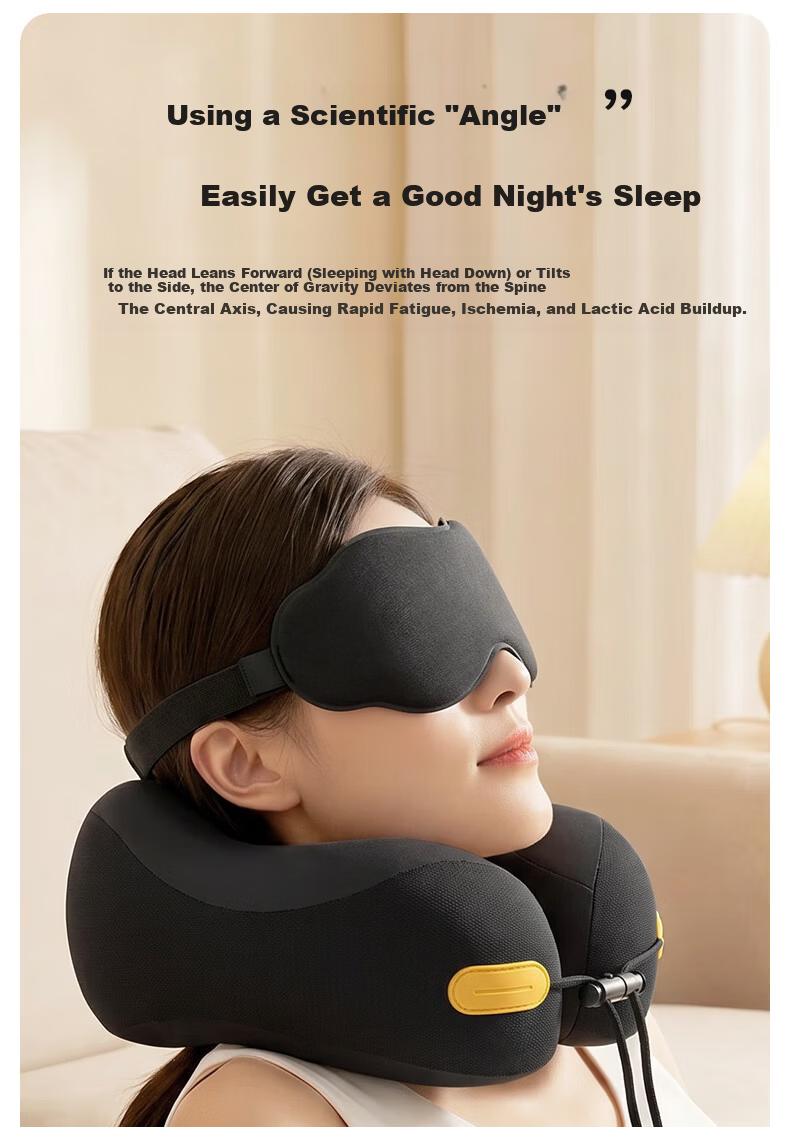 Mi Xiaoshu U-Shaped Pillow Storage Case Neck Support Eye Mask Pillow Travel Cervical Neck Pillow Nap Pillow 3