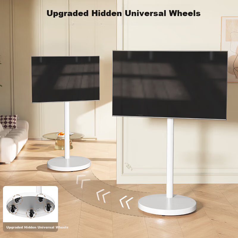 Enlip TV Mobile Stand 360° Rotatable Vertical and Horizontal Screen Friend Machine Stand 24-46 Inch Monitor Stand Movable Floor Cart Live Streaming Projection Mount Universal