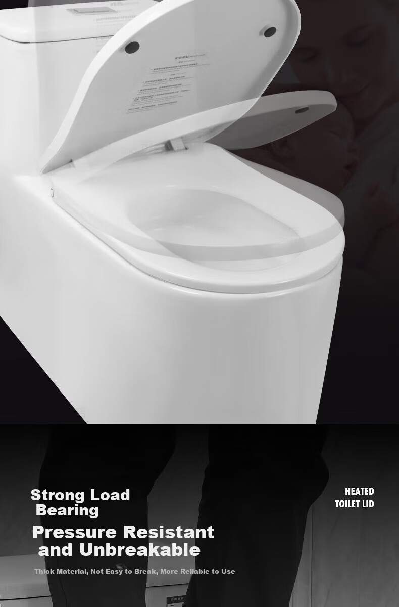 Submarine Smart Heated Toilet Seat with Constant Temperature, Electric V-Shaped Instant Heating Universal Toilet Lid Cover 5