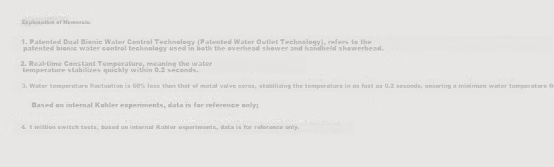KOHLER Smart Shower Set Rain God 2.0 Thermostatic Shower Head Ink Shadow Gray 18