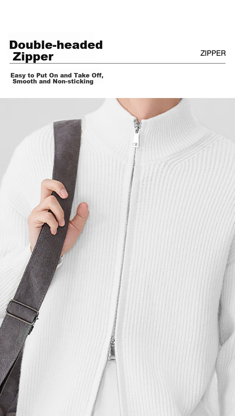 Baleno S&K Series Men's Knit Sweater Autumn Winter Thickened Simple Casual Warm Jacket Daily Versatile Loose Outerwear 7