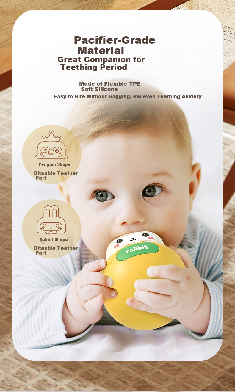 Wild Knight Roly-Poly Toy 2-in-1 Head Lifting Training Soothing Toy for Babies 3-12 Months 2
