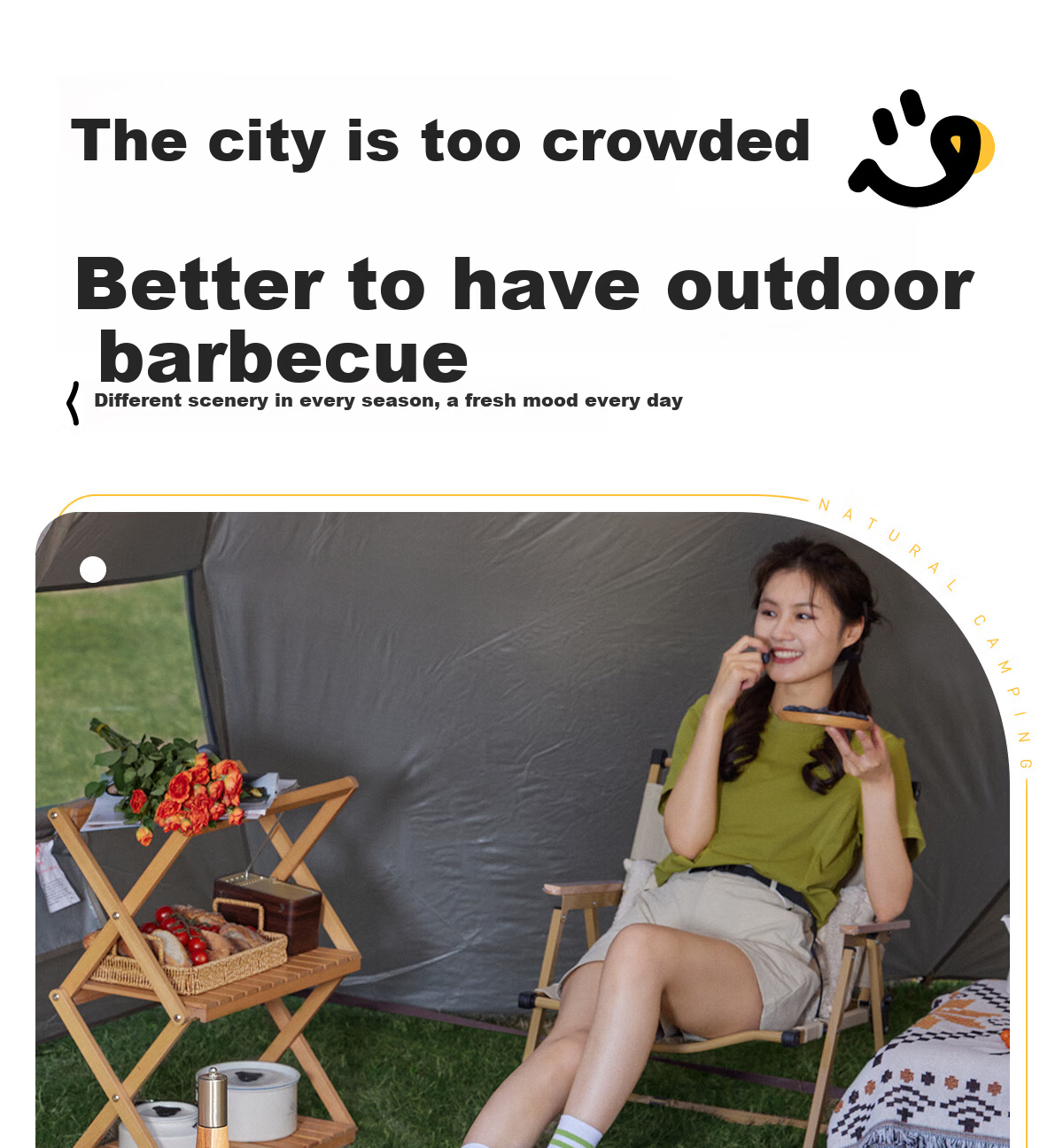 CAMELJEANS Portable Home BBQ Grill Folding Charcoal Grill Camping Commercial Charcoal Barbecue Rack - Without Side Panels 4