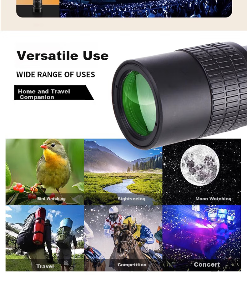 HUGE Monocular Telescope Zoom Portable Outdoor Birdwatching High-Power HD Professional Concert Phone Photography 10