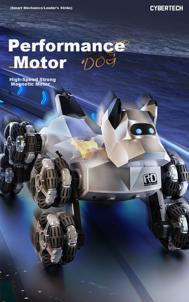 Miaobeile Kids Smart Toy Robot Dog Electric Remote Control Car Eight-Wheel Boys 6-12 Years Birthday Gift 6