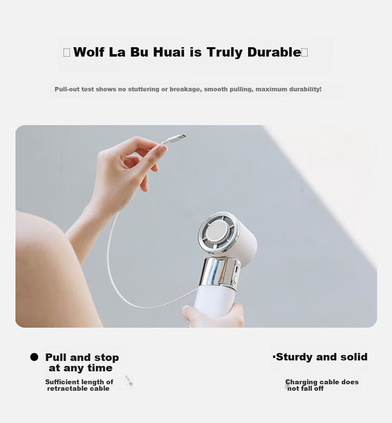 Viken Handheld Mini Fan High-Speed Cooling Portable Neck Hanging Small Electric Fan Power Bank 10000mAh for Outdoor Travel 17