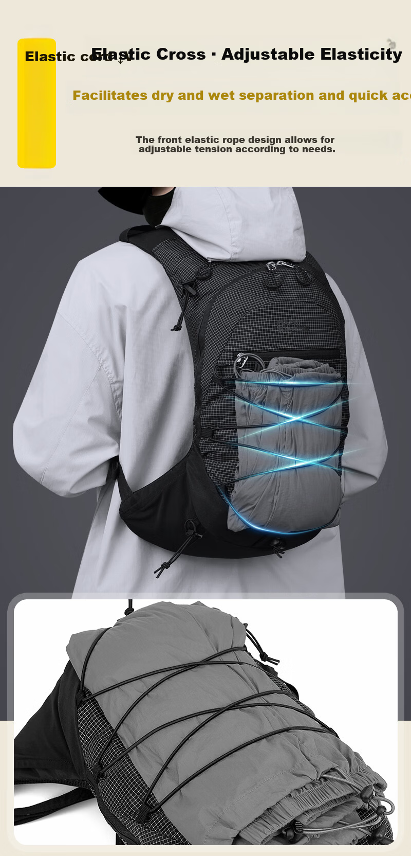 ALPINT MOUNTAIN Elmont Multifunctional Backpack Outdoor Sports Hiking Cycling Mountaineering Trail Running Backpack for Men 10