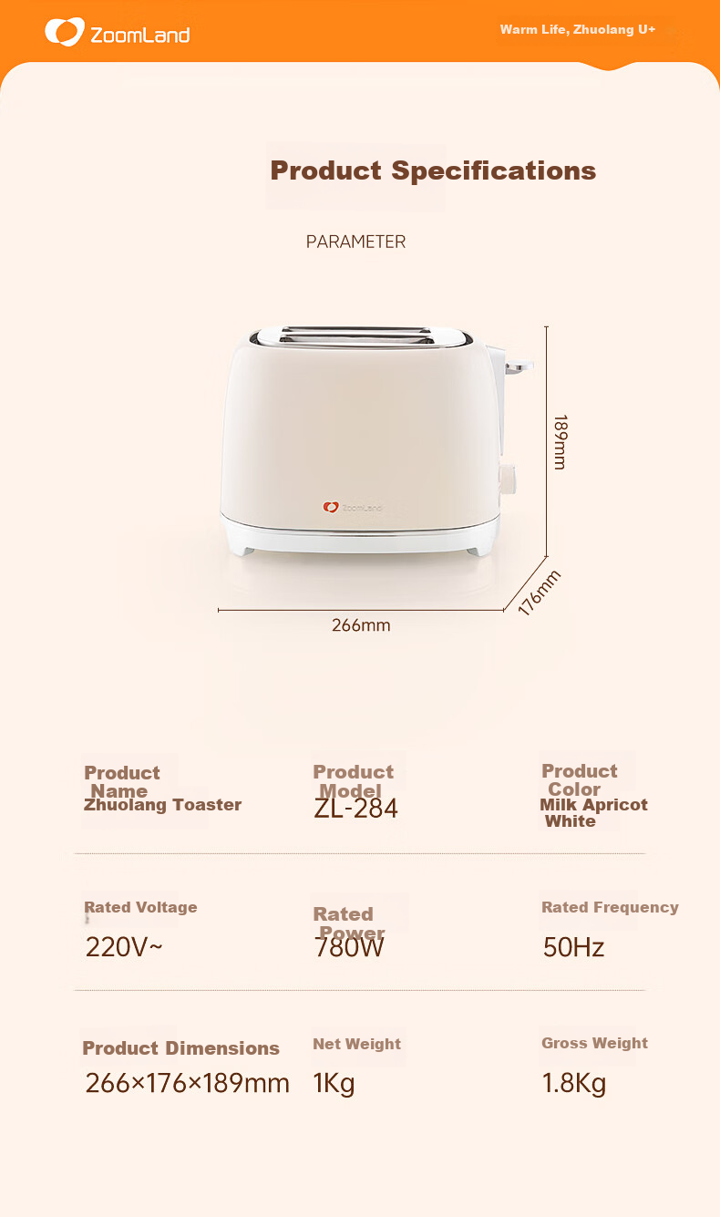 Zhuolang Multifunctional Household Toaster Breakfast Maker Electric Griddle Sandwich Maker Electric Oven Toaster 10