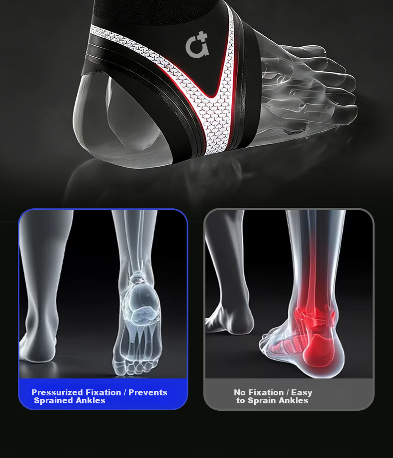 DISHU Ankle Brace Support for Sprained Ankles Ligament Injury Stabilizer Sports Basketball Protective Gear [Pair] 11