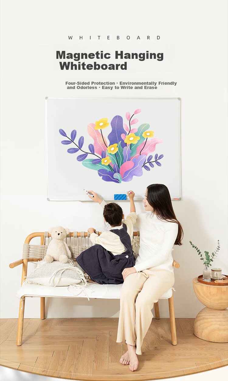 Bibiniu 90*120cm Hanging Green Board, Magnetic Chalkboard, Student Whiteboard, Teaching Writing Board, BBND-G90120 2