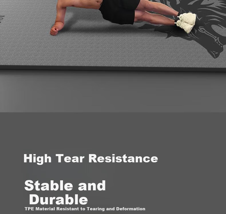 361° Men's TPE Yoga Mat Wolf Head Student Beginner Exercise Training Mat Extended and Widened 5