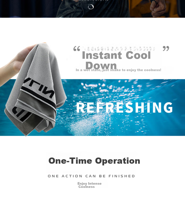 Jiajialin Quick-Dry Sports Towel Fitness Cooling Ice Sweat Towel Fast-Dry Towel Snow Moon Gray Ice Towel 3
