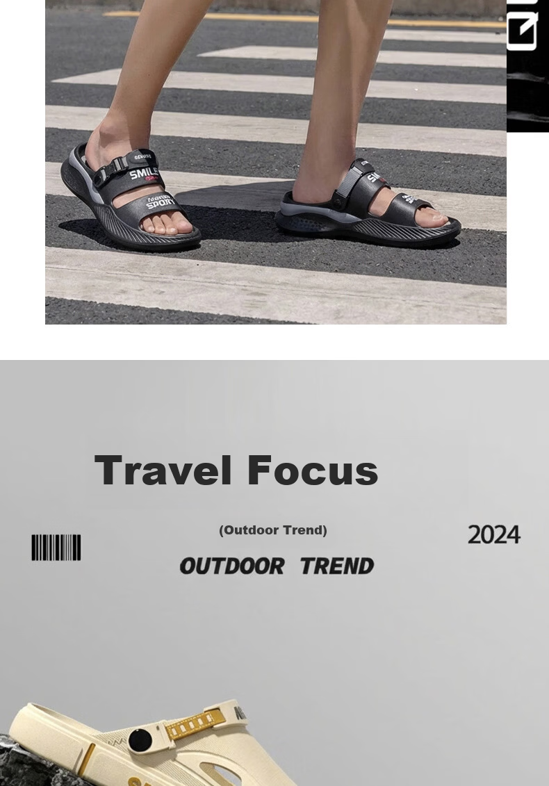 FOOTOPPO Men's Outdoor Dual-Purpose Sandals Beach Shoes Thickened Slippers Summer Non-Slip Sports Sandals 3